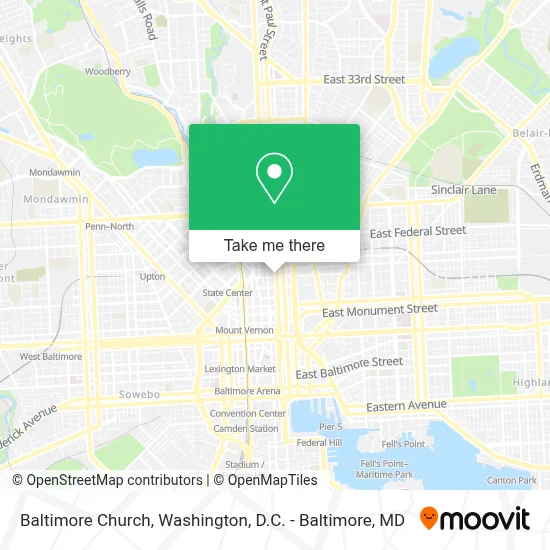 Baltimore Church map