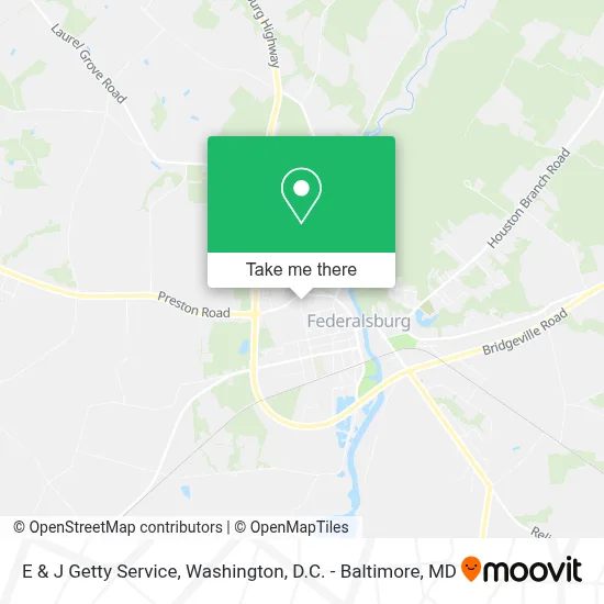 E & J Getty Service map