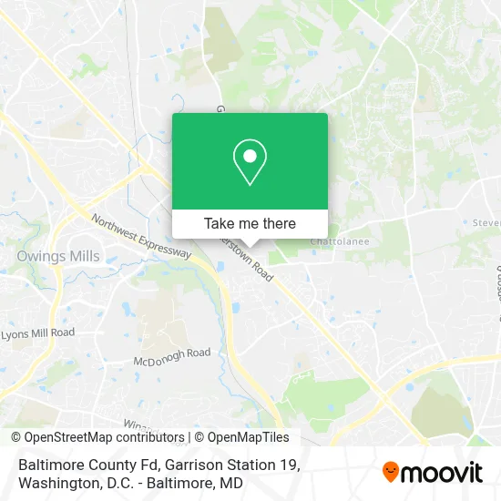 Baltimore County Fd, Garrison Station 19 map