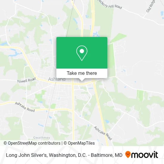 Long John Silver's map