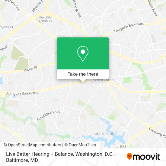 Live Better Hearing + Balance map