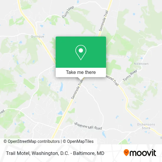Trail Motel map