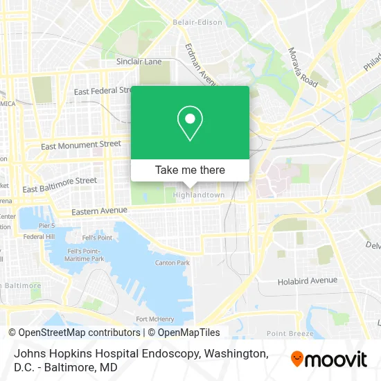Johns Hopkins Hospital Endoscopy map