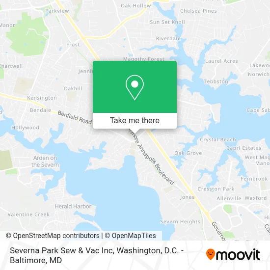 Severna Park Sew & Vac Inc map