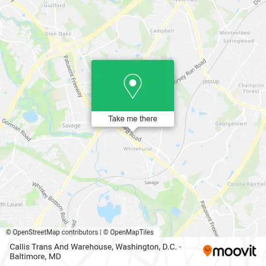 Callis Trans And Warehouse map