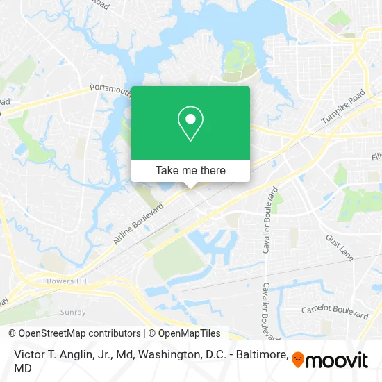 Victor T. Anglin, Jr., Md map