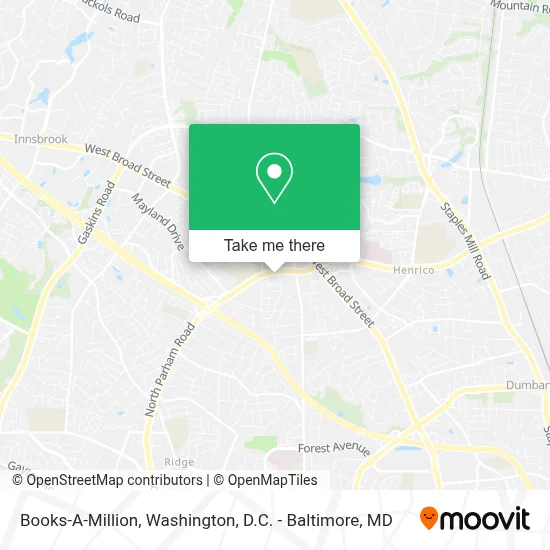 Books-A-Million map