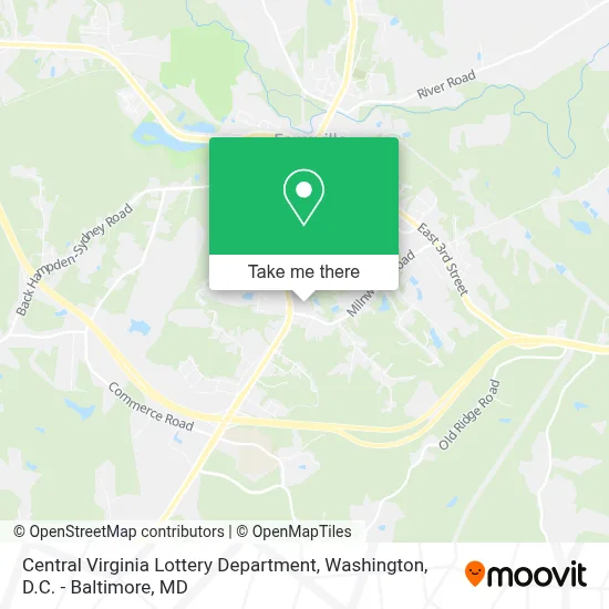 Central Virginia Lottery Department map
