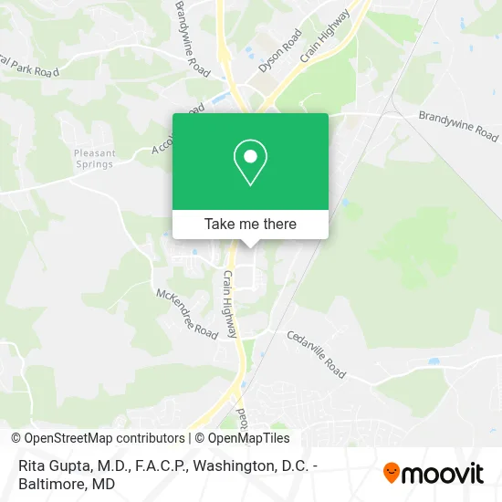 Rita Gupta, M.D., F.A.C.P. map