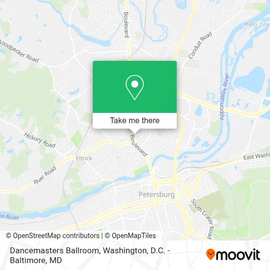 Dancemasters Ballroom map