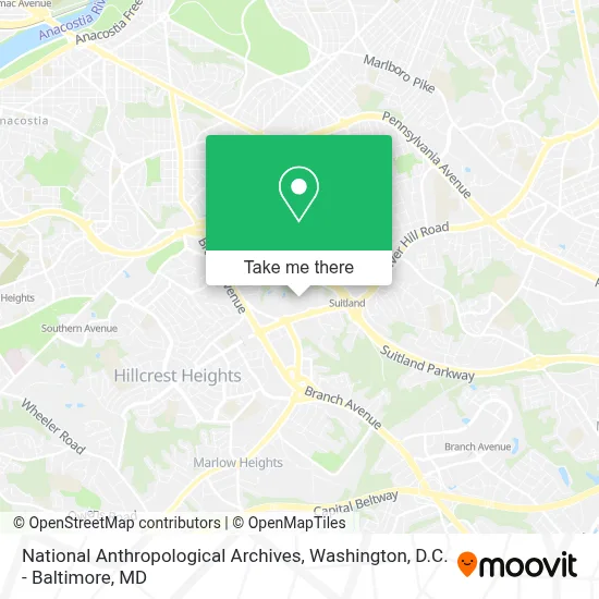 National Anthropological Archives map