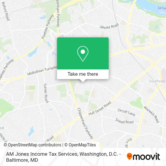 AM Jones Income Tax Services map