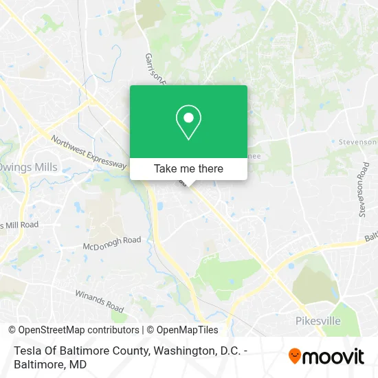 Tesla Of Baltimore County map