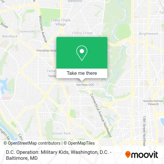 D.C. Operation: Military Kids map