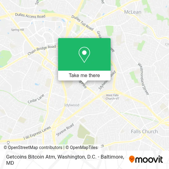 Getcoins Bitcoin Atm map