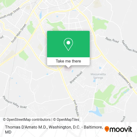 Thomas D'Amato M.D. map