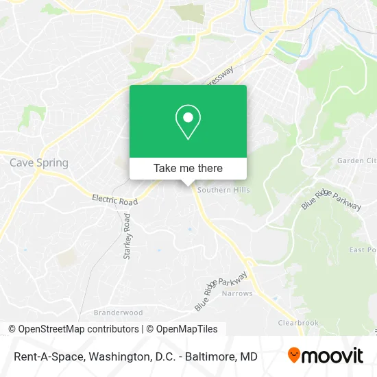 Rent-A-Space map
