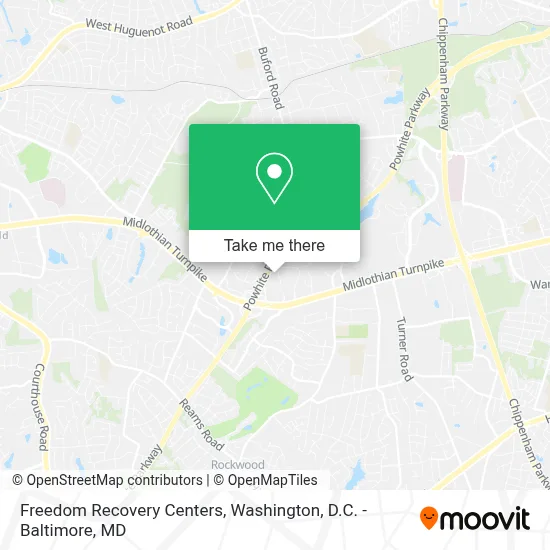 Freedom Recovery Centers map