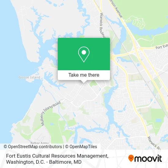Fort Eustis Cultural Resources Management map