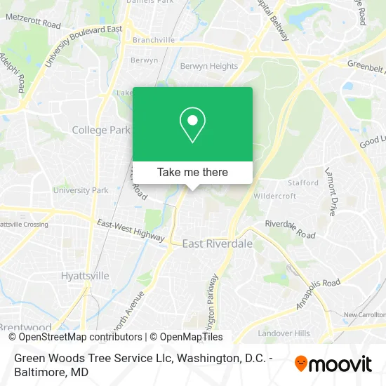 Green Woods Tree Service Llc map