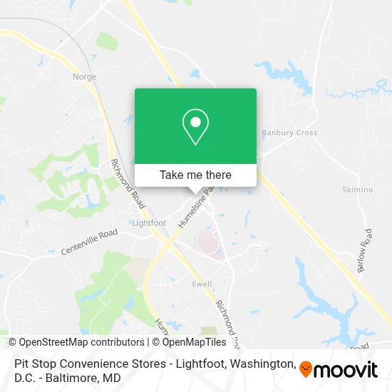 Pit Stop Convenience Stores - Lightfoot map