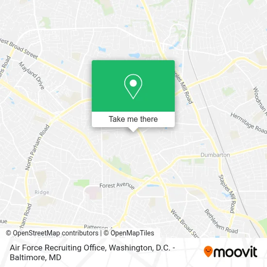 Air Force Recruiting Office map