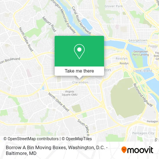 Borrow A Bin Moving Boxes map