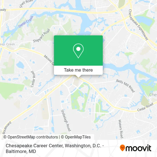 Chesapeake Career Center map