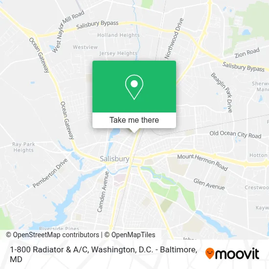 1-800 Radiator & A/C map
