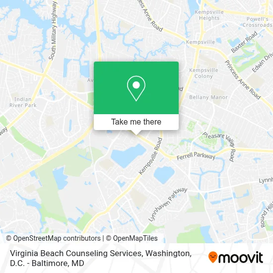 Virginia Beach Counseling Services map