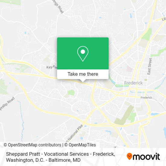 Sheppard Pratt - Vocational Services - Frederick map