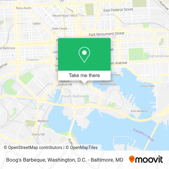 Boog's Barbeque map