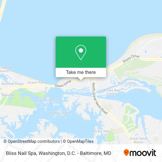 Bliss Nail Spa map
