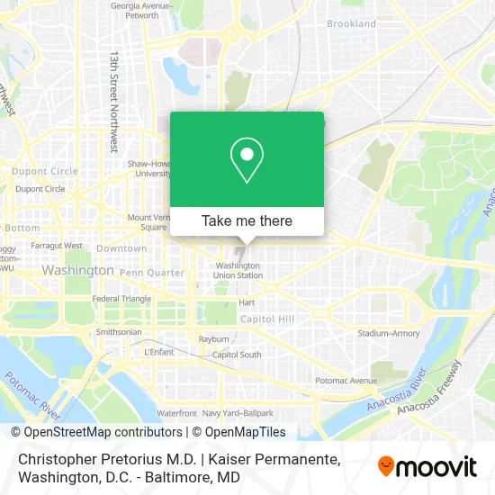 Christopher Pretorius M.D. | Kaiser Permanente map