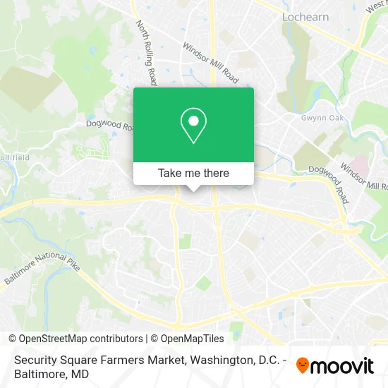 Security Square Farmers Market map