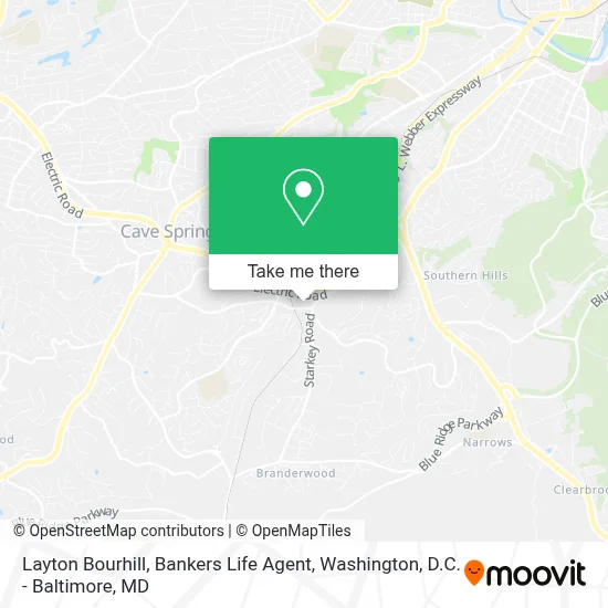 Layton Bourhill, Bankers Life Agent map
