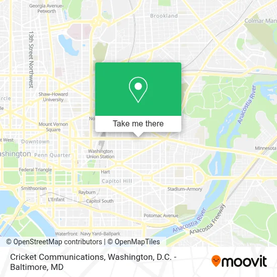 Cricket Communications map