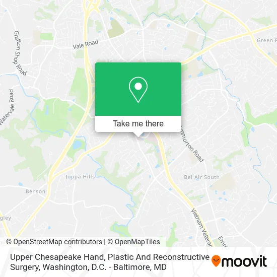 Upper Chesapeake Hand, Plastic And Reconstructive Surgery map