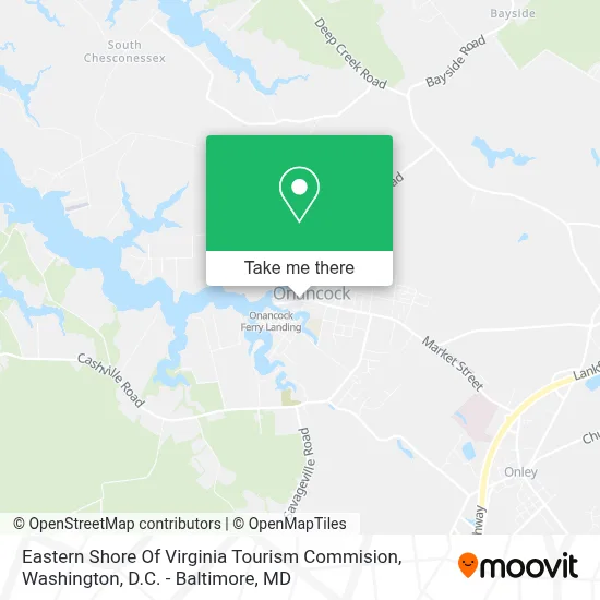 Eastern Shore Of Virginia Tourism Commision map