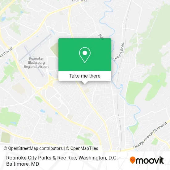 Roanoke City Parks & Rec Rec map