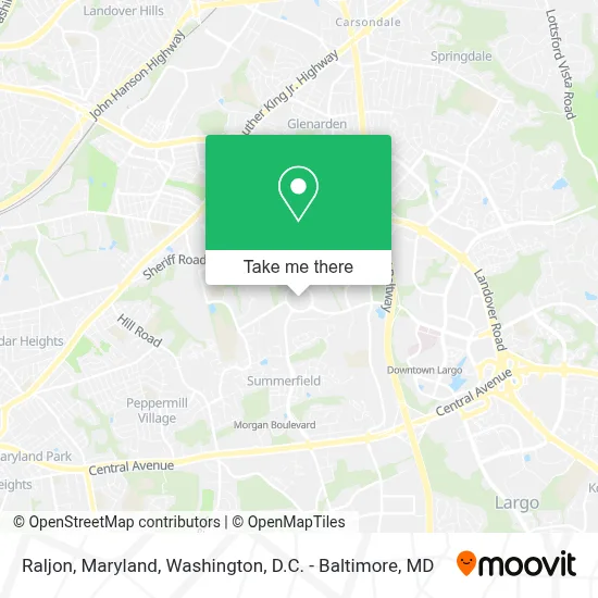 Raljon, Maryland map