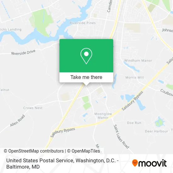 United States Postal Service map