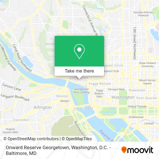 Onward Reserve Georgetown map