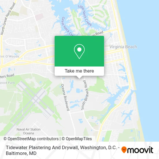 Tidewater Plastering And Drywall map
