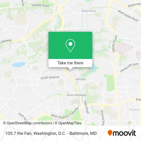 105.7 the Fan map