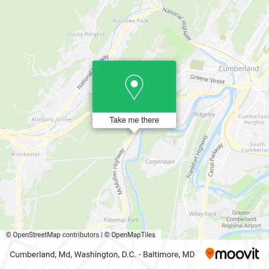 Cumberland, Md map