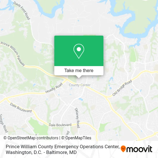 Prince William County Emergency Operations Center map