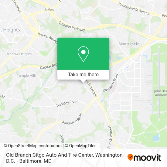 Old Branch Citgo Auto And Tire Center map