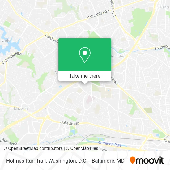Holmes Run Trail map