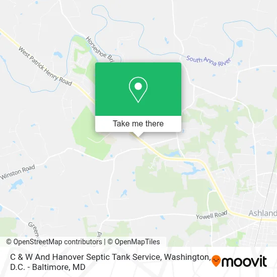 C & W And Hanover Septic Tank Service map